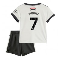 Maglia Calcio Manchester United Mason Mount #7 Terza Divisa Bambino 2024-25 Manica Corta (+ pantaloncini)